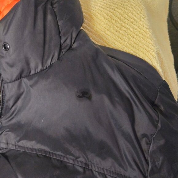 Men's Black and Orange Cole Haan Puffer Jacket Large - Picture 6 of 6